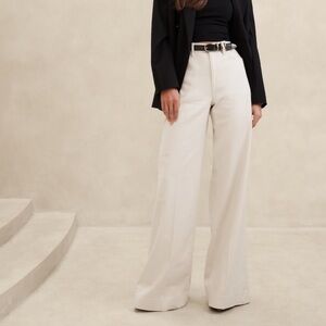 Banana Republic Italian Linen-Cotton Wide Leg Jean